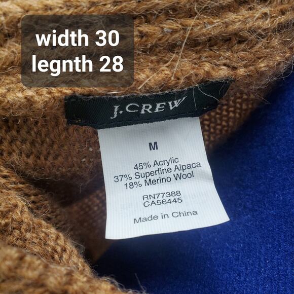 J.Crew Alpaca Wool Blend cowl neck Shawl Vest Poncho style Sweater M Medium - Picture 3 of 3
